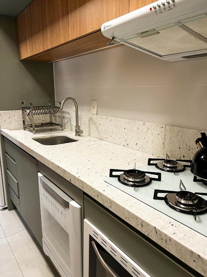 Apto Moderno Com Lareira, Piscina Aquecida E Infra Completo Em 格拉玛多 外观 照片