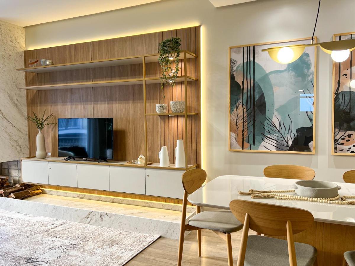 Apto Moderno Com Lareira, Piscina Aquecida E Infra Completo Em 格拉玛多 外观 照片