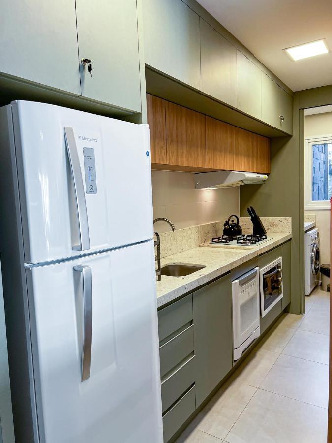 Apto Moderno Com Lareira, Piscina Aquecida E Infra Completo Em 格拉玛多 外观 照片