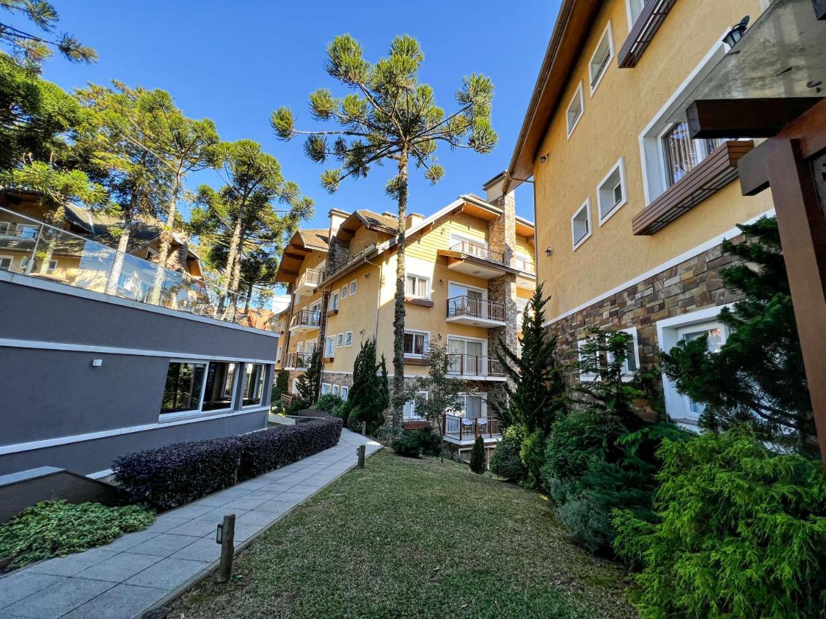 Apto Moderno Com Lareira, Piscina Aquecida E Infra Completo Em 格拉玛多 外观 照片